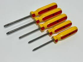 T15-t30 Sk 70315 Tools Usa Rare Red/yellow Hard Handle Torx Screwdriver Driver Set Lot