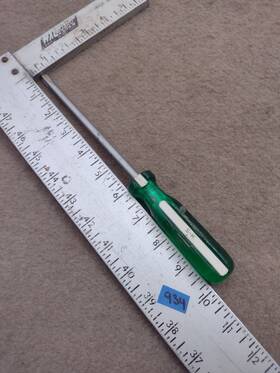 73003 Sk Vintage Usa #3 Phillips Screwdriver Hard Handle No. 3 Green S-k Tools