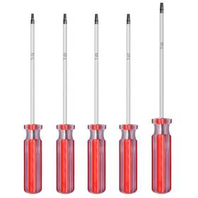 Skziri 697478920529 Long Torx Screwdriver 6inch 5pcs Set 5 Sizes T15 T20 T25 T27 T30 Tamper Proo