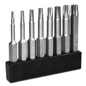 Skziri 697478920598 8pcs 5 Point Torx Star Security Screwdriver Bits Set Magnetic Tamper Proof T8