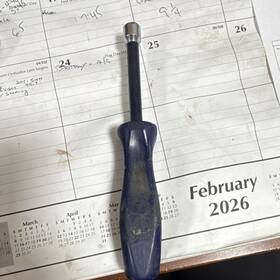 Nddh2ab Snap-on 3/8 Inch Hex Nut Driver Blue Handle Plastic Steel Sae 1 Piece