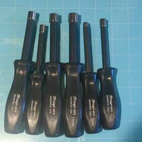 Snap-on Nddm50 Snap-on Nddm Metric Hollow Shaft Hex Nut Driver Set 6pc 5-10mm Black