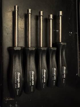 Nddm50a-nddm90a Snap-on Nddm50a Metric Nutdriver Set 5mm-9mm Black 5 Pieces