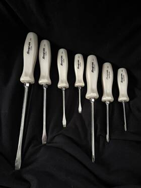 Sd08a Snap-on 7 Piece Pearl White Handle Screwdriver Set