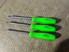 Sddp306a Snap-on 3 Pc Hard Green Handle Sm. Precision Screwdrivers Phillips And Slotted Usa