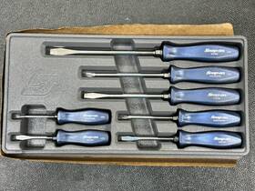 Pd1117485 Snap-on Sddx70amb Tools Usa 7pc Power Blue Hard Handle Combo Screwdriver Set S