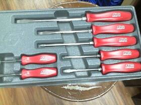 Wks010083 Snap-on Sddx70amr Le 7 Pc 100th Anniversary Screwdriver Set In Tray