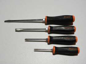 Sgdp421r Snap-on Tools 4 Piece Orange Black Soft Grip Screwdriver Set Sgd Sgdp Usa