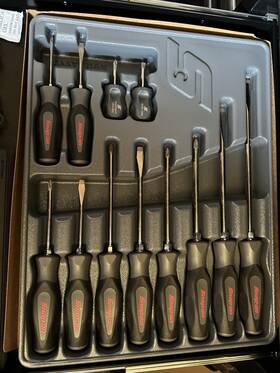 Snap-on Sgdx120bdt Snap-on 12-piece Cushion Grip Slotted Phillips Screwdriver Set