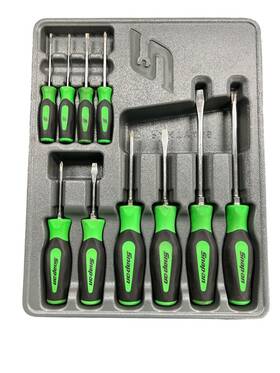 Sgdx6040bg Snap-on Tools New 10 Piece Green Combination Screwdriver Pd4045378