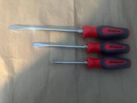 Shdp421r Snap-on New Tools 3 Piece Red Screwdriver Set Shd6 And 8