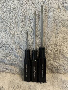 Ssde64b Snap-on Ssde42 Lot Of 3 Flat Blade Screwdrivers Ssde44 Tip Usa Made