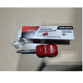 Snap-on Ssdmr1araa100 Snap-on Ratcheting Magnetic Stubby Phillips #2 Screwdriver Red
