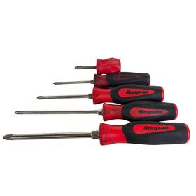 Sgdp64irbr Snap-on Tools 5 Piece Instinct Soft Grip Phillips Head Screwdriver Set