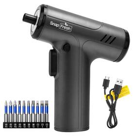 Snapfresh 971494042972 Electric Cordless Screwdriver Set 4v Rechargeable Screw Gun With 10 Drill Bit