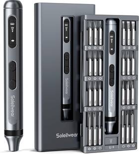 Jd006 Soleilwear Mini Electric Screwdriver Set 52 In 1 Precision Cordles