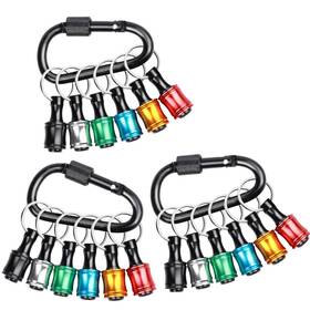 Sopclane Pttt 013 18pcs 1/4 Hex Shank Drill Bit Holder Keychain Extension Bar Quick Release
