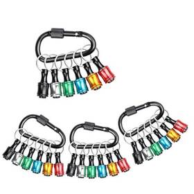 Sopclane Pttt 014 24pcs 1/4 Hex Shank Drill Bit Holder Keychain Extension Bar Quick Release