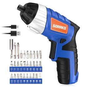 Sorako 616859793019 Screwdriver Cordless Rechargeable 4v Max Power With