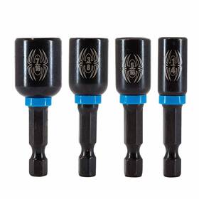19063 Spyder 4-piece Magnetic Impact Nut Driver Set 1/4 7/16 In 4-pc