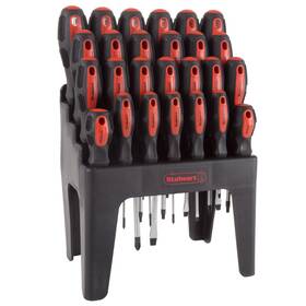 Stalwart 192055569769 26-piece Screwdriver Set With Wall Mount Stand And Magnetic Tips - Phillips