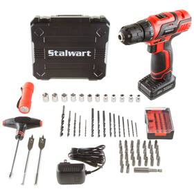 Stalwart B01mqvafiz 65-piece Drill Set - Cordless And Accessory Kit Rechargeable Battery