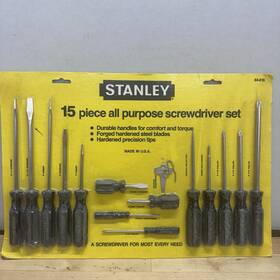 64-016 Stanley 076174640168 15 Piece All Purpose Screwdriver Set New Old Stock