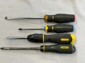 Stanley 076174670745 Fatmax And Ratcheting Screwdriver Set Lot Of 4 / Phillips Standard