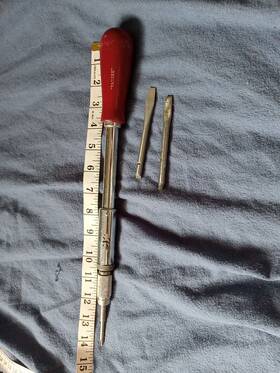 43275 Stanley Vntg Yankee 14 Inch Torque Screwdriver 3 Heads 1 Phillips 2 Flathead