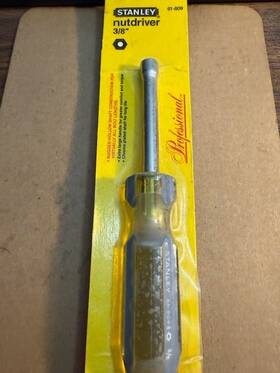 61-809 Stanley New Nip 3/8 Inch Nutdriver Made In Usa 7 1/2 1991 Vintage Free Sh