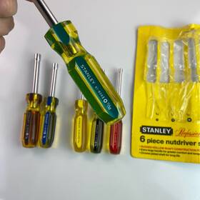 61-825 Stanley Vtg New Professional 6 Piece Nutdriver Hollow Shaft Nut Driver Set Usa
