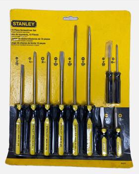 64-010 Stanley Vtg 10 Piece Screwdriver Set Mixed Drive Forged Hardened Steel 64-010 Stanley Vtg 10 Piece Screwdriver Set Mixed Drive Forged Hardened Steel