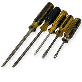 66-176 Stanley Rosco B44p And Assorted Slotted Phillips Screwdriver Set 5 Pcs