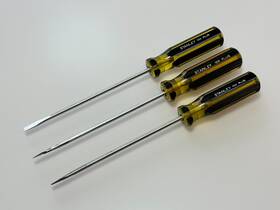 66-186-a Stanley Nos Tools Usa 3pc 66-186 100 Plus Cabinet Slotted Screwdriver 3/16 In