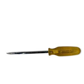 66-276 Stanley Slotted Screwdriver Flat Head Wood Handle Style Amber Usa Made