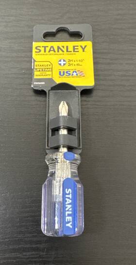 Sth64585 Stanley New Stubby Screwdriver Ph2 X 1-1/2 Inch / 2 Pt 40mm Made In Usa