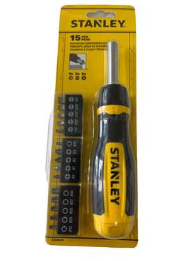 Stht60129 Stanley Multi-bit Ratcheting Screwdriver Set New - 15 Piece