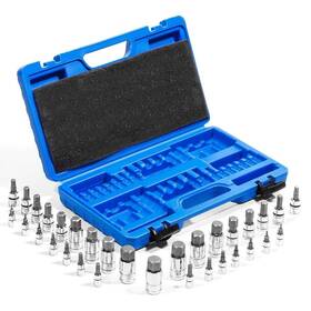 33899 Stark Usa 32-pcs Master Hex Bit Socket Set S2 Steel Sae And Metric Allen B