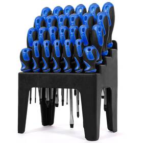 Stark Usa 812365030383 26-piece Screwdriver Stand Slotted Philips Pozi Star Organizing Set Magnetic