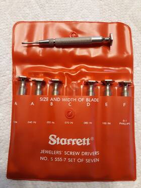 S557-7 Starrett S555-7 Jewelers Screw Driver Set No.