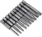 Steel Magnetic Security Tamper Proof Star 6 Point Screw Driver Kit Tools 1/4 In