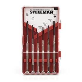 Steelman 099198417998 Precision Steel Shaft 6piece Electronics Screwdriver Set Variety Of Slotted/phil