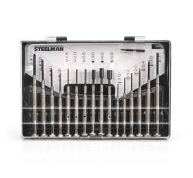Steelman 099198418001 Precision Steel Shaft 16-piece Screwdriver Set Variety Of Slotted/phillips/h