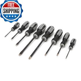 B01j58o06m Steelman 8-piece Diamond Tip Screwdriver Set Variety Of Slotted And Phillips