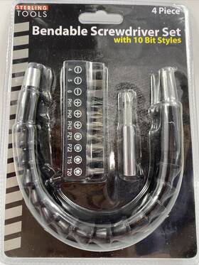 Ge790 Sterling Tools Bendable Screwdriver Set With 10 Bit Styles