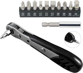 St008-12 Strebito Mini Ratchet Set 12-piece 1/4 Right Angle Screwdriver - Small Ratch