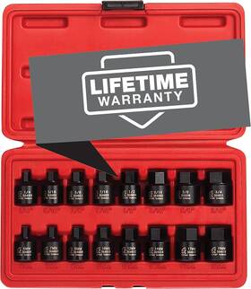Sun3646 Sunex International 3646 3/8 Inch Drive Low Profile Impact Hex Driver Set 16-piece Sae/metr