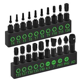 Swanlake Garden Tools 708258638944 Impact Grade Security Torx Bit Set 20 Pcs - Includes S2 Alloy Steel Bits