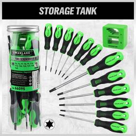 Uk66095  Swanlake Garden Tools 13 Pieces - T5 To T40 Star Screwdrivers