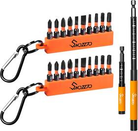 Swozzto 717994705179 22pcs Screwdriver Bit Set S2 Steel Phillips Torx 2pcs Drive Guides 20pcs Bits